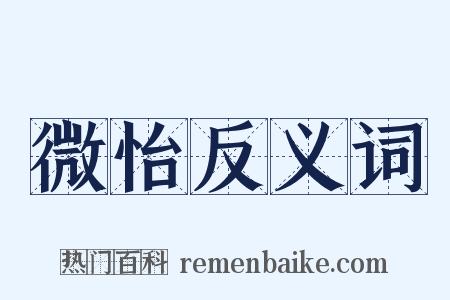 微怡反义词是什么意思的图片